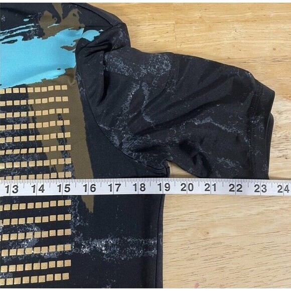 Jamie Sadock Golf Polo Top Mock 1/4 zip Retro Print Spandex Short Sleeve Small - Picture 5 of 11